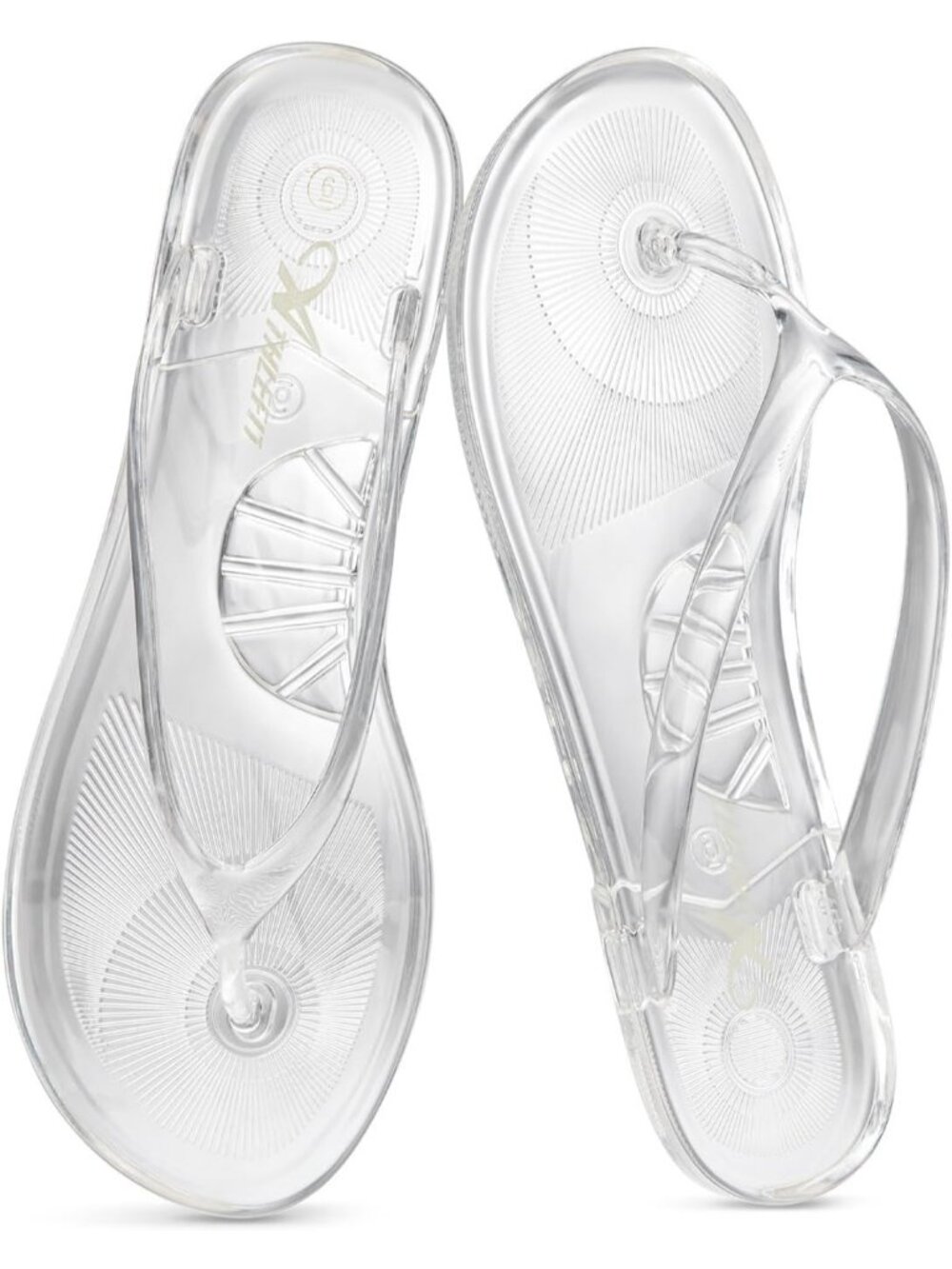 Women's Clear Summer Lightweight Casual Beach Pool Thong Non Slip Flip Flop Flat